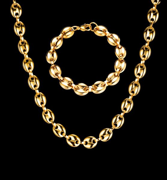 2021 hip hop width 11mm stainless steel gold coffee beans link chain necklace bracelets for men jewelry6800171, Black
2021 hip hop width 11mm stainless steel gold coffee beans link chain necklace bracelets for men jewelry6800171, Black