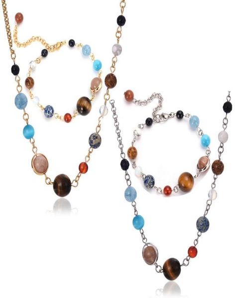 earrings necklace design 9 planets in solar system beaded stones link chain necklaces bracelets jewelry set6963947, Silver
earrings necklace design 9 planets in solar system beaded stones link chain necklaces bracelets jewelry set6963947, Silver