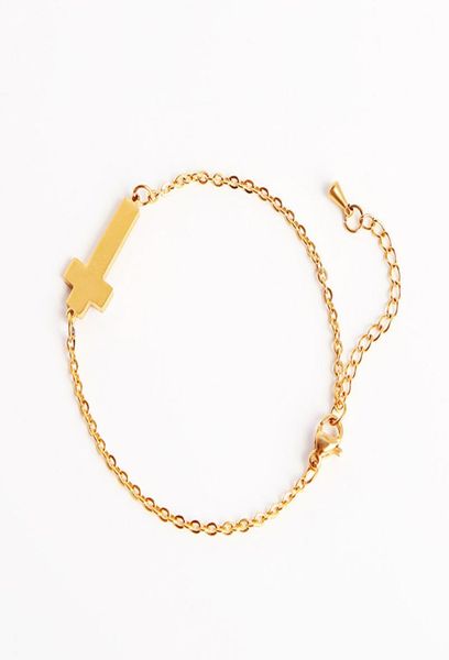 2 pcs wemons cross horizontal sideways silvergold plated religious chain bangle bracelet stainless steel bracelet for women1276862, Black
2 pcs wemons cross horizontal sideways silvergold plated religious chain bangle bracelet stainless steel bracelet for women1276862, Black
