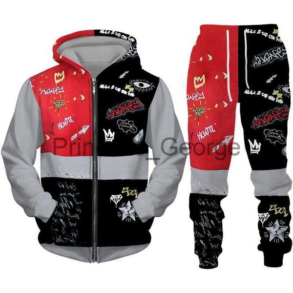 men's tracksuits new men's tracksuits 2 piece set casual patchwork 3d print hoodiezipper sweatshirtset hip hop fashion streetwear, Gray
men's tracksuits new men's tracksuits 2 piece set casual patchwork 3d print hoodiezipper sweatshirtset hip hop fashion streetwear, Gray