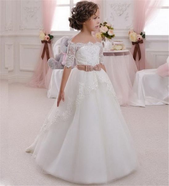 new flower girl dress for wedding white ivory appliques ball gown short sleeves oneck first communion gowns vestidos longo6823037, White;blue
new flower girl dress for wedding white ivory appliques ball gown short sleeves oneck first communion gowns vestidos longo6823037, White;blue