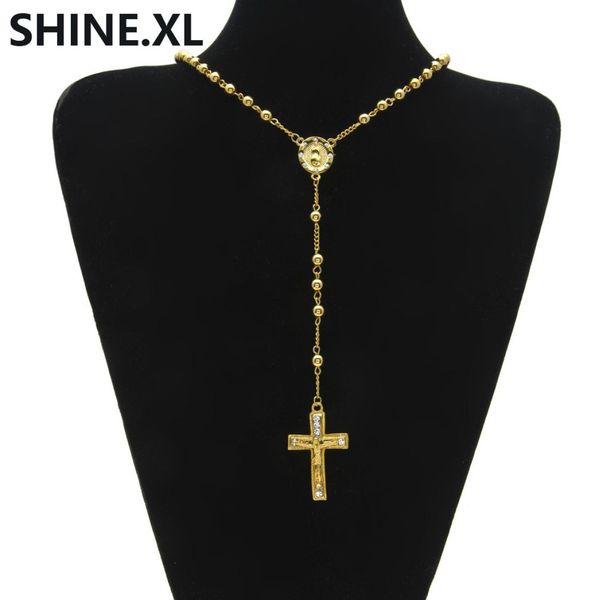 hip hop iced out long rosary necklaces bead chain cross pendant gold color catholic church ball jewelry3673274, Silver
hip hop iced out long rosary necklaces bead chain cross pendant gold color catholic church ball jewelry3673274, Silver