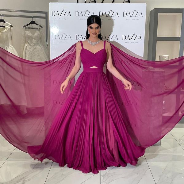 arabic fuchsia chiffon dubai evening dress 2023 cape sleeves pleats elegant cut yellow chiffon women prom party formal gowns robe de soiree, Black;red
arabic fuchsia chiffon dubai evening dress 2023 cape sleeves pleats elegant cut yellow chiffon women prom party formal gowns robe de soiree, Black;red