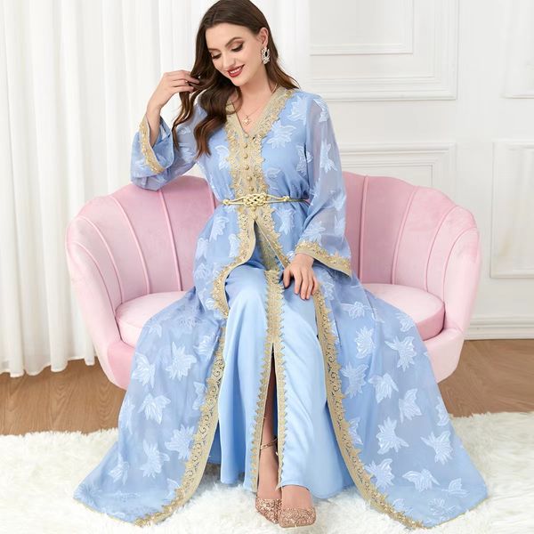 sky blue muslim arabic prom dresses lace appliques lace abaya dubai kaftan long plus size formal evening gowns luxury crystal two pcs set pl, Black
sky blue muslim arabic prom dresses lace appliques lace abaya dubai kaftan long plus size formal evening gowns luxury crystal two pcs set pl, Black