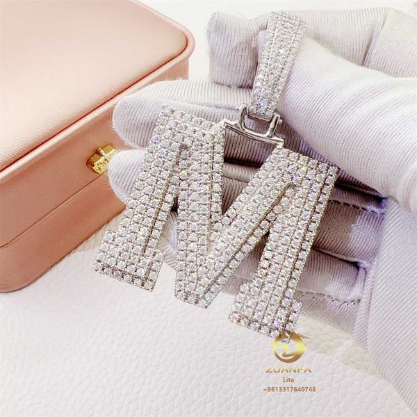 fine jewelry pass diamond tester custom jewelry hip hop vvs moissanite silver letter pendant for gift
fine jewelry pass diamond tester custom jewelry hip hop vvs moissanite silver letter pendant for gift