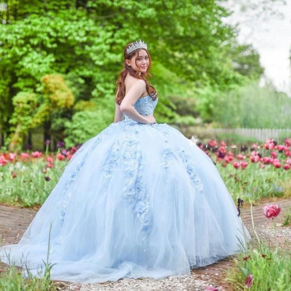 2023 sky blue princess quinceanera dresses off shoulder lace appliques corset up ball gown sweet 16 17 birthday vestidos de 15, Blue;red
2023 sky blue princess quinceanera dresses off shoulder lace appliques corset up ball gown sweet 16 17 birthday vestidos de 15, Blue;red