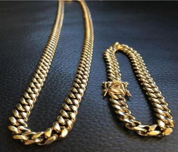 10mm mens cuban miami link bracelet chain set 14k gold plated stainless steel233w4891913, Silver
10mm mens cuban miami link bracelet chain set 14k gold plated stainless steel233w4891913, Silver