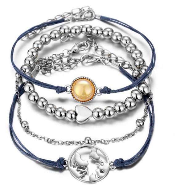 bracelet set 4pcs package bead strand map heart bead charm plastic pearl setting silver color plated metal chain string2998668, Golden;silver
bracelet set 4pcs package bead strand map heart bead charm plastic pearl setting silver color plated metal chain string2998668, Golden;silver