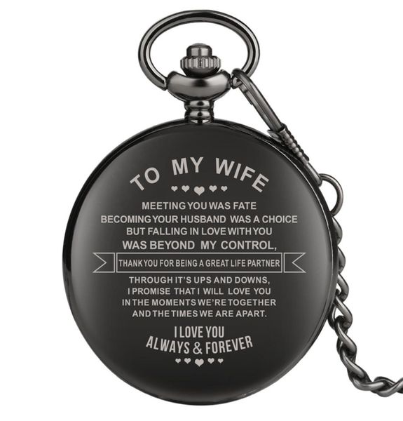 to my wife design engraving custom retro quartz pocket watch anniversary couples gifts arabic numerals display pendant clock7054805, Slivery;golden
to my wife design engraving custom retro quartz pocket watch anniversary couples gifts arabic numerals display pendant clock7054805, Slivery;golden