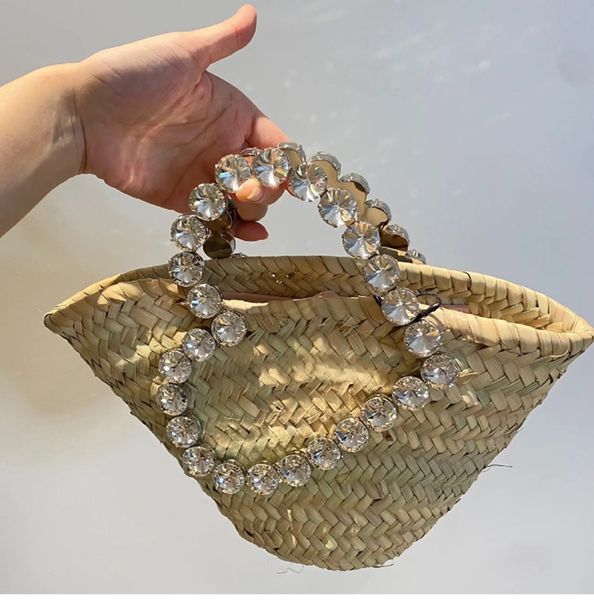 luxury diamonds straw bag heart handle women's handbags designer wicker rattan bag summer beach basket shoulder bags purses
luxury diamonds straw bag heart handle women's handbags designer wicker rattan bag summer beach basket shoulder bags purses