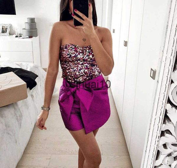 women's t-shirt xeasy 2021 summer women sequins streetwear backless camisole female vintage club ladies vest casual strapless slim tank, White
women's t-shirt xeasy 2021 summer women sequins streetwear backless camisole female vintage club ladies vest casual strapless slim tank, White