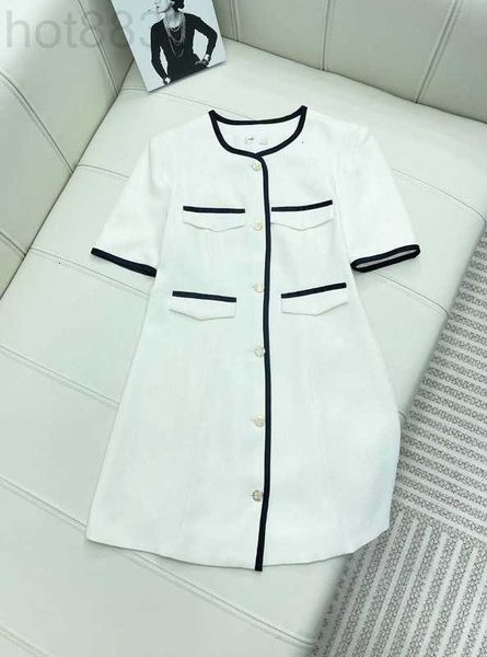 basic & casual dresses designer 23 summer new french luxury style elegant shows slim reduced age contrast round neck short sleeve dress ilw1, Black;gray
basic & casual dresses designer 23 summer new french luxury style elegant shows slim reduced age contrast round neck short sleeve dress ilw1, Black;gray