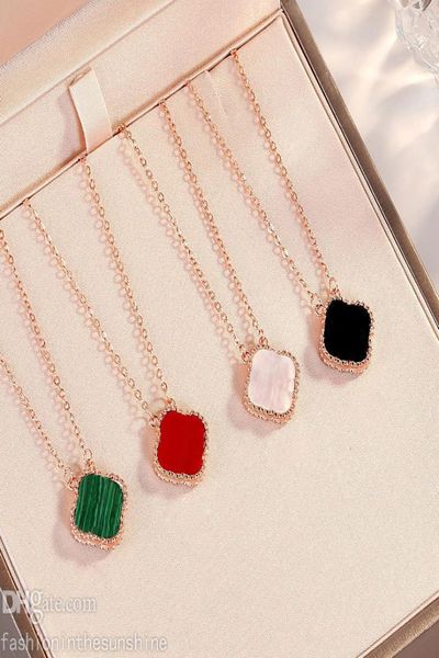 designer jewelry women pendant necklaces green four leaf clover necklace black heartshaped clavicle chain gold sterling sil4392255, Silver
designer jewelry women pendant necklaces green four leaf clover necklace black heartshaped clavicle chain gold sterling sil4392255, Silver