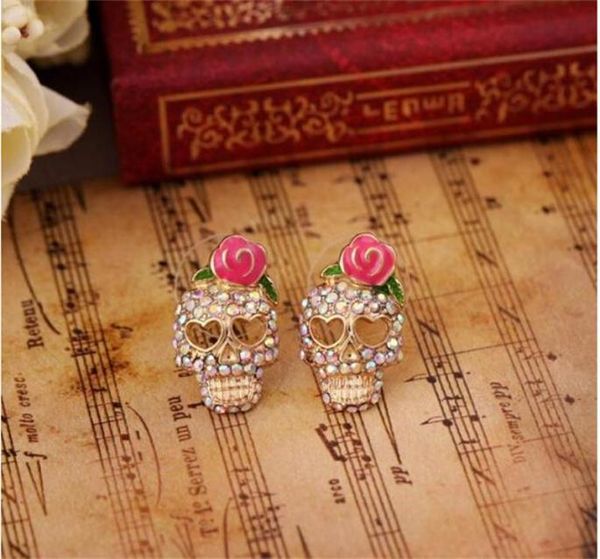 pink rose skeleton ear studs rose rhinestone skull earrings stud earrings for women girls fashion jewelry2669046, Golden;silver
pink rose skeleton ear studs rose rhinestone skull earrings stud earrings for women girls fashion jewelry2669046, Golden;silver