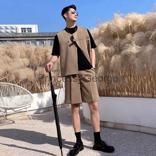 men's tracksuits 2 piece sets for men irregular short sleeve suit summer casual clothes korean fashion streetwear lightweight breathe c, Gray
men's tracksuits 2 piece sets for men irregular short sleeve suit summer casual clothes korean fashion streetwear lightweight breathe c, Gray