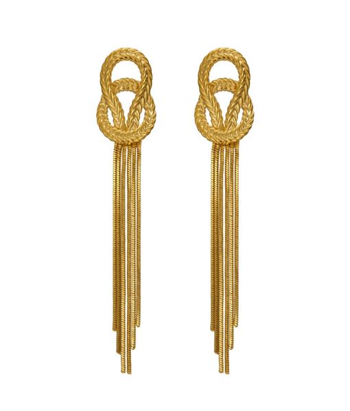 vintage women earring metal knot chain stud earrings for women punk jewelry gold chain tassel earring pendant gothic brincos femme9393925, Golden;silver
vintage women earring metal knot chain stud earrings for women punk jewelry gold chain tassel earring pendant gothic brincos femme9393925, Golden;silver