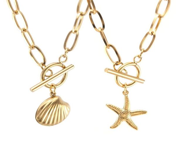 pendant necklaces starfish shell necklace stainless steel for women goldsilver color metal toggle chain choker beach jewelry7173913, Silver
pendant necklaces starfish shell necklace stainless steel for women goldsilver color metal toggle chain choker beach jewelry7173913, Silver