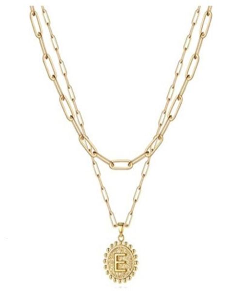 pendant exquisite simple paper clip chain necklace personalized coin 26 letter layered stainless steel necklace8500121, Silver
pendant exquisite simple paper clip chain necklace personalized coin 26 letter layered stainless steel necklace8500121, Silver