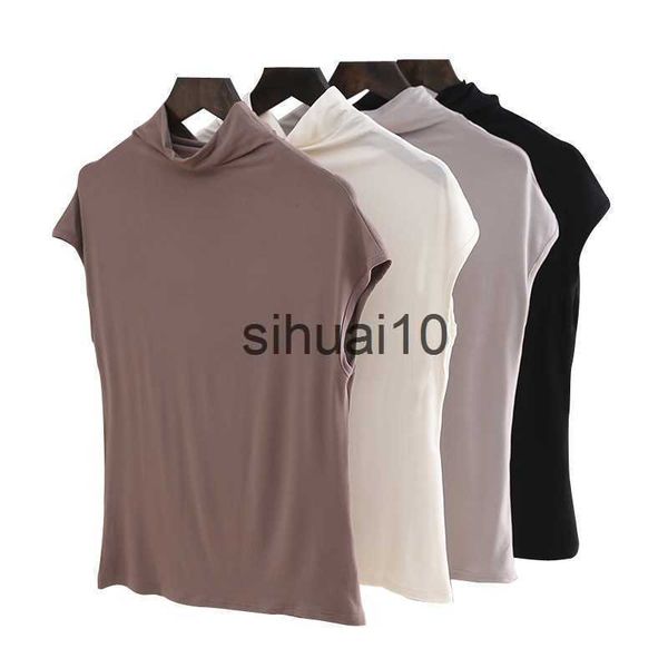 women's t-shirt women fashion summer basic solid sleeveless t-shirt women autumn tees cotton turtleneck t shirt women camisetas mujer, White
women's t-shirt women fashion summer basic solid sleeveless t-shirt women autumn tees cotton turtleneck t shirt women camisetas mujer, White