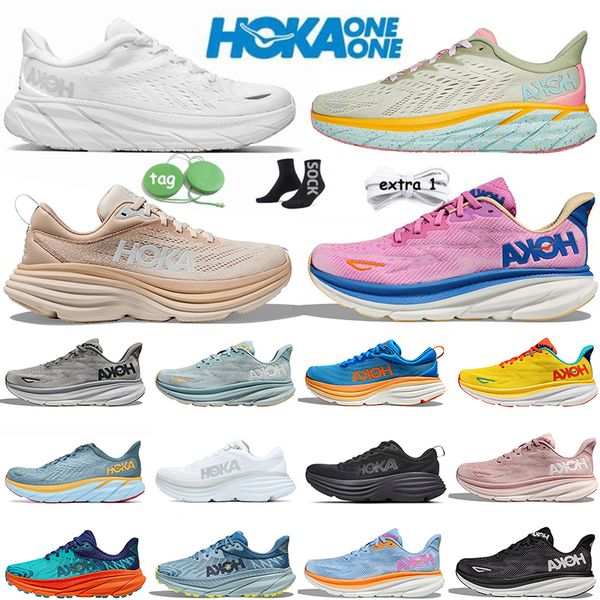 

one hoka bondi 8 shoes women mens hokas people run shoe clifton 8 9 sports triple white black challenger 7 shifting sand on cloud cyclamen s