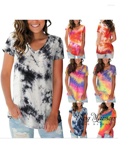 women's t shirts 2023 summer street trendy pullover tie dyed v-neck fashion casual t-shirt graphic y2k, White
women's t shirts 2023 summer street trendy pullover tie dyed v-neck fashion casual t-shirt graphic y2k, White