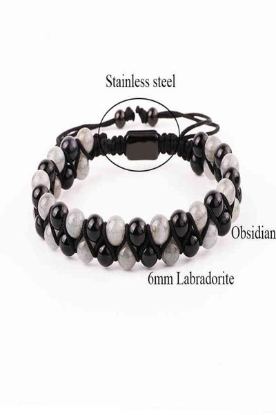 fashion gemstone bracelet natural 6mm labradorite black agate beads handmade cord braided macrame bracelet men women7302246, Golden;silver
fashion gemstone bracelet natural 6mm labradorite black agate beads handmade cord braided macrame bracelet men women7302246, Golden;silver