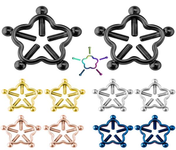 2pc non piercing nipple ring for women flower stainless steel screw fake nipple clamp shield game breast body jewelry3329554, Silver
2pc non piercing nipple ring for women flower stainless steel screw fake nipple clamp shield game breast body jewelry3329554, Silver