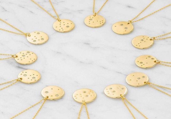 14k gold plated astrology horoscope constellation zodiac stainless steel coin necklace9683411, Silver
14k gold plated astrology horoscope constellation zodiac stainless steel coin necklace9683411, Silver
