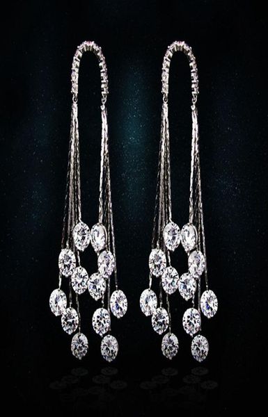 vecalon fashion tassels line dangle earring 5a zircon cz 925 silver engagement wedding drop earring for women bridal jewelry7182227, Golden;silver
vecalon fashion tassels line dangle earring 5a zircon cz 925 silver engagement wedding drop earring for women bridal jewelry7182227, Golden;silver