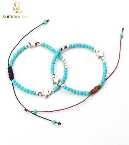 new arrival 4mm turquoise beads bracelet for women silver color star ccb adjustable size handmade woven bracelet fashion jewelry3490394, Black
new arrival 4mm turquoise beads bracelet for women silver color star ccb adjustable size handmade woven bracelet fashion jewelry3490394, Black