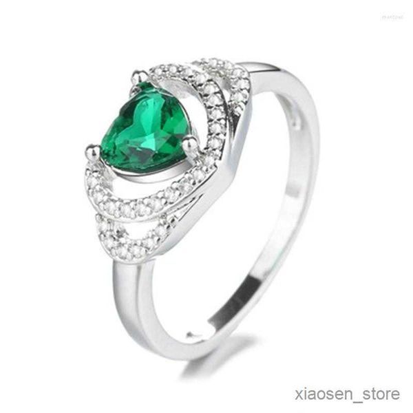 wedding rings rings sterling simple fashion green crystal heart women jewelry wedding gift r230627, Slivery;golden
wedding rings rings sterling simple fashion green crystal heart women jewelry wedding gift r230627, Slivery;golden