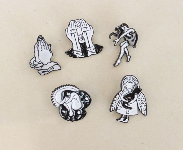 new black white little girl with wings cat dancing girl brooch eyes bleeding enamel cartoon character pin denim clothes lapel pend8639155, Gray
new black white little girl with wings cat dancing girl brooch eyes bleeding enamel cartoon character pin denim clothes lapel pend8639155, Gray