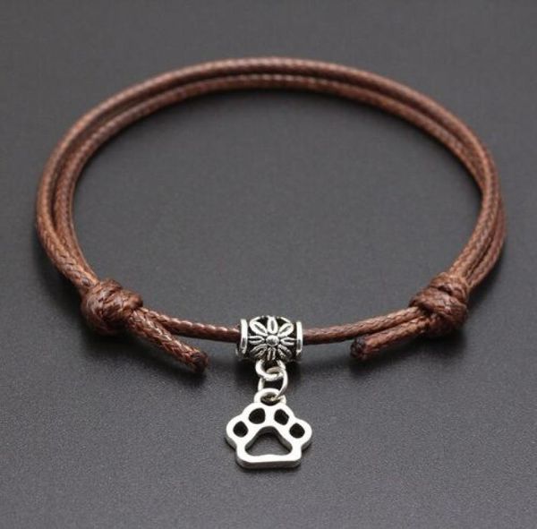 20pcs lucky paw print charms handmade red wax string cord lucky bracelets pulseras bangle for women men bracelet fashion jewelry5728621, Golden;silver
20pcs lucky paw print charms handmade red wax string cord lucky bracelets pulseras bangle for women men bracelet fashion jewelry5728621, Golden;silver