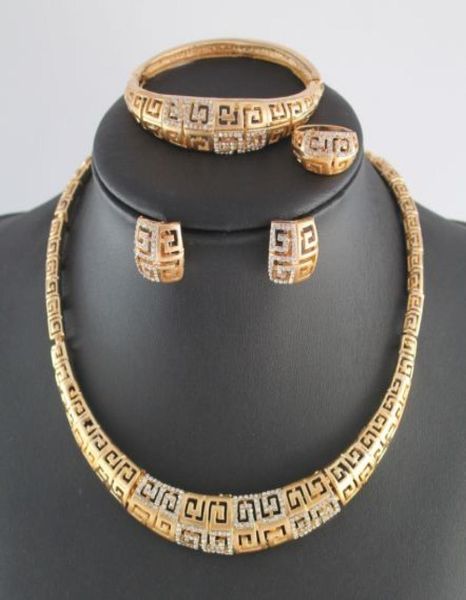 african costume jewelry set gold plated full rhinestone necklace bracelets earrings rings set3230024, Black
african costume jewelry set gold plated full rhinestone necklace bracelets earrings rings set3230024, Black