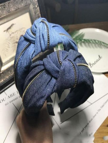 new fashion boutique hair accessories women039s denim zipper bow headband middle knot knot headband hair band wild headdress gi2102507, Silver
new fashion boutique hair accessories women039s denim zipper bow headband middle knot knot headband hair band wild headdress gi2102507, Silver