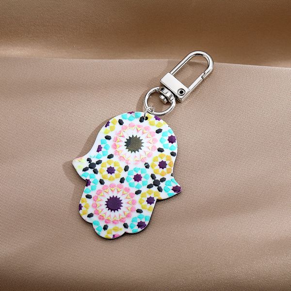 bohemian style vintage colorful pattern hand evil eye key rings decorate jewelry, Silver
bohemian style vintage colorful pattern hand evil eye key rings decorate jewelry, Silver