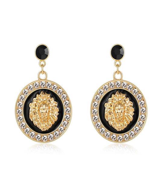 hip hop lion head charm stud earrings gold color alloy crystal black enamel costume jewelry2316753, Golden
hip hop lion head charm stud earrings gold color alloy crystal black enamel costume jewelry2316753, Golden