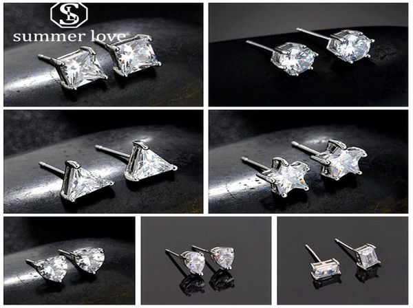 925 sterling silver cubic zirconia stud earrings for girl student heart round square star waterdrop shape a week 7 styles of small2035054, Golden;silver
925 sterling silver cubic zirconia stud earrings for girl student heart round square star waterdrop shape a week 7 styles of small2035054, Golden;silver