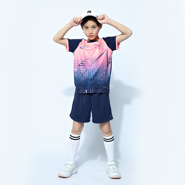 breathable quick-drying soccer uniform womens printed team uniform boys and kids summer breathable group football suit training wear short s, Black;white