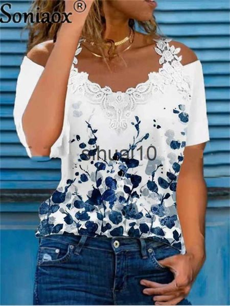 women's t-shirt summer lace short sleeve off shoulder v-neck women t-shirts ladies floral print street female casual loose t-shirt j23, White
women's t-shirt summer lace short sleeve off shoulder v-neck women t-shirts ladies floral print street female casual loose t-shirt j23, White
