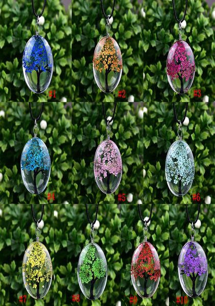 new oval tree of life glass necklaces for women dried flowers specimen pendant leather chain fashion jewelry gift9705910, Silver
new oval tree of life glass necklaces for women dried flowers specimen pendant leather chain fashion jewelry gift9705910, Silver