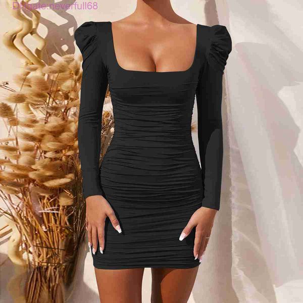 dresses bodycon mini dress women spring summer square collar long sleeve elegant slim party club short ruched, Black;gray
dresses bodycon mini dress women spring summer square collar long sleeve elegant slim party club short ruched, Black;gray