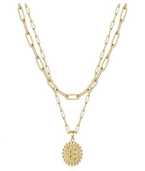 pendant exquisite simple paper clip chain necklace personalized coin 26 letter layered stainless steel necklace9968365, Silver
pendant exquisite simple paper clip chain necklace personalized coin 26 letter layered stainless steel necklace9968365, Silver