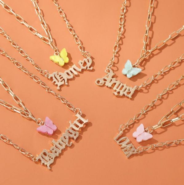 sweet popular fashion layered necklace girls acrylic butterfly double layer letter alphabet angel pendant necklace jewelry gift fo5062321, Silver
sweet popular fashion layered necklace girls acrylic butterfly double layer letter alphabet angel pendant necklace jewelry gift fo5062321, Silver