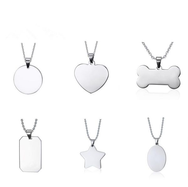 fashion stainless steel necklaces for women and men creative bone star heart shaped blank dog tag pendant necklace jewelry gifts8791622, Silver
fashion stainless steel necklaces for women and men creative bone star heart shaped blank dog tag pendant necklace jewelry gifts8791622, Silver