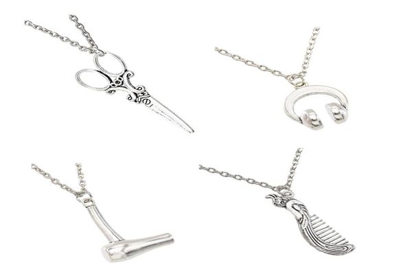 vintage silver jewelry necklace for men with hair dryer scissor comb pendants shape fashion necklace women and men gifts1581388
vintage silver jewelry necklace for men with hair dryer scissor comb pendants shape fashion necklace women and men gifts1581388