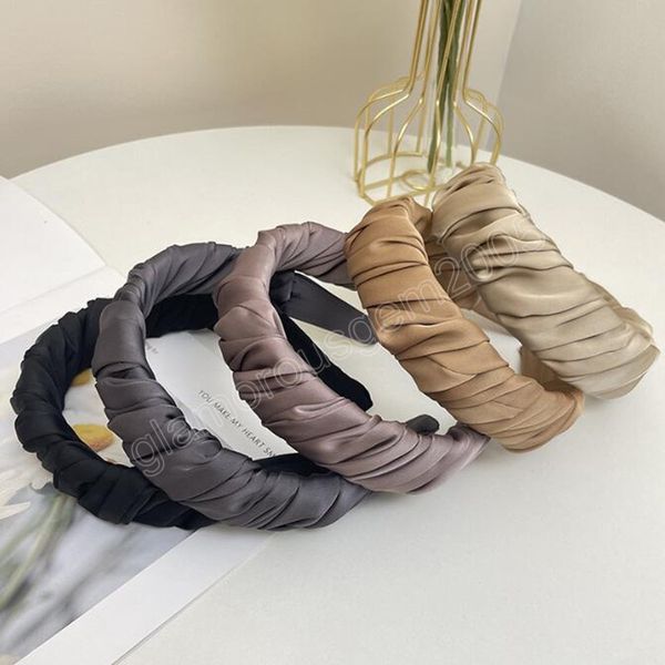 fashion hairband for pleated soft headband solid color turban for girls headwear summer hair accessories, Silver
fashion hairband for pleated soft headband solid color turban for girls headwear summer hair accessories, Silver