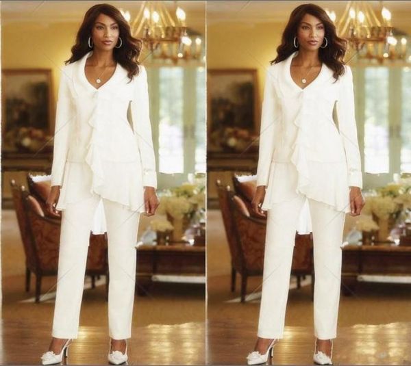 2018 new sheath elegant three pieces mothers pant suits custom made ruffles chiffon mother of the bride gowns long sleeves7552028, Black;red
2018 new sheath elegant three pieces mothers pant suits custom made ruffles chiffon mother of the bride gowns long sleeves7552028, Black;red