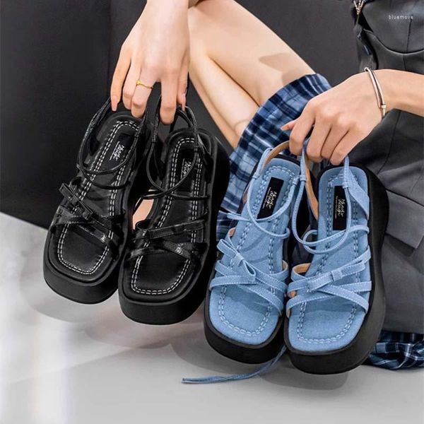 sandals thick sole for women summer vacation beach shoes elegant ladies lace up fashion slides, Black
sandals thick sole for women summer vacation beach shoes elegant ladies lace up fashion slides, Black
