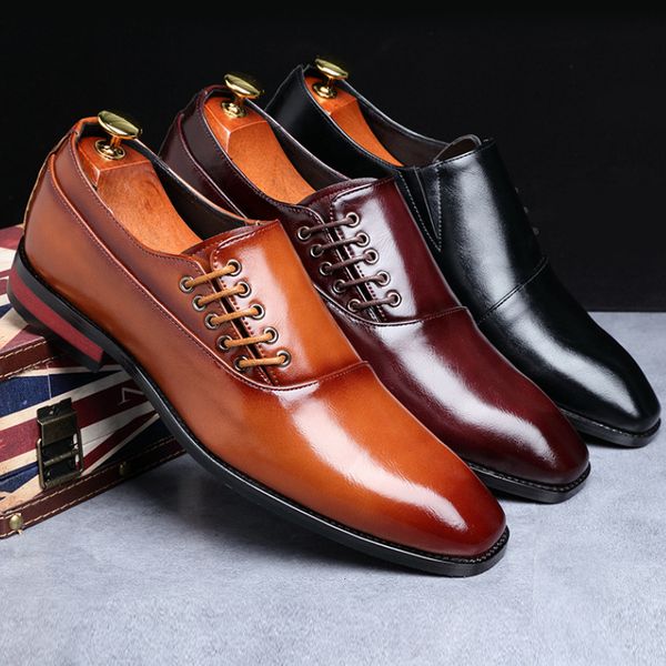 dress shoes men's formal leather british style pointed leisure laceup oxfords breathable business wedding footwear zapatos hombres 2306, Black
dress shoes men's formal leather british style pointed leisure laceup oxfords breathable business wedding footwear zapatos hombres 2306, Black
